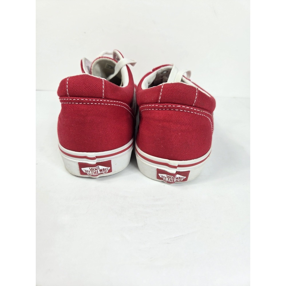 Vtg Y2k VANS Old Skool Red/White Low Top Lace-Up Casual Solid Sneakers Men 10 - Picture 4 of 9